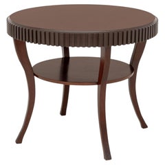 Barbara Barry Attributed Mahogany Circular Occasional Table