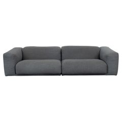 HAY Mags Soft Low Gray Fabric Upholstered Sofa with Adjustable Back