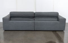 HAY Mags Soft Low Gray Fabric Upholstered Sofa with Adjustable Back