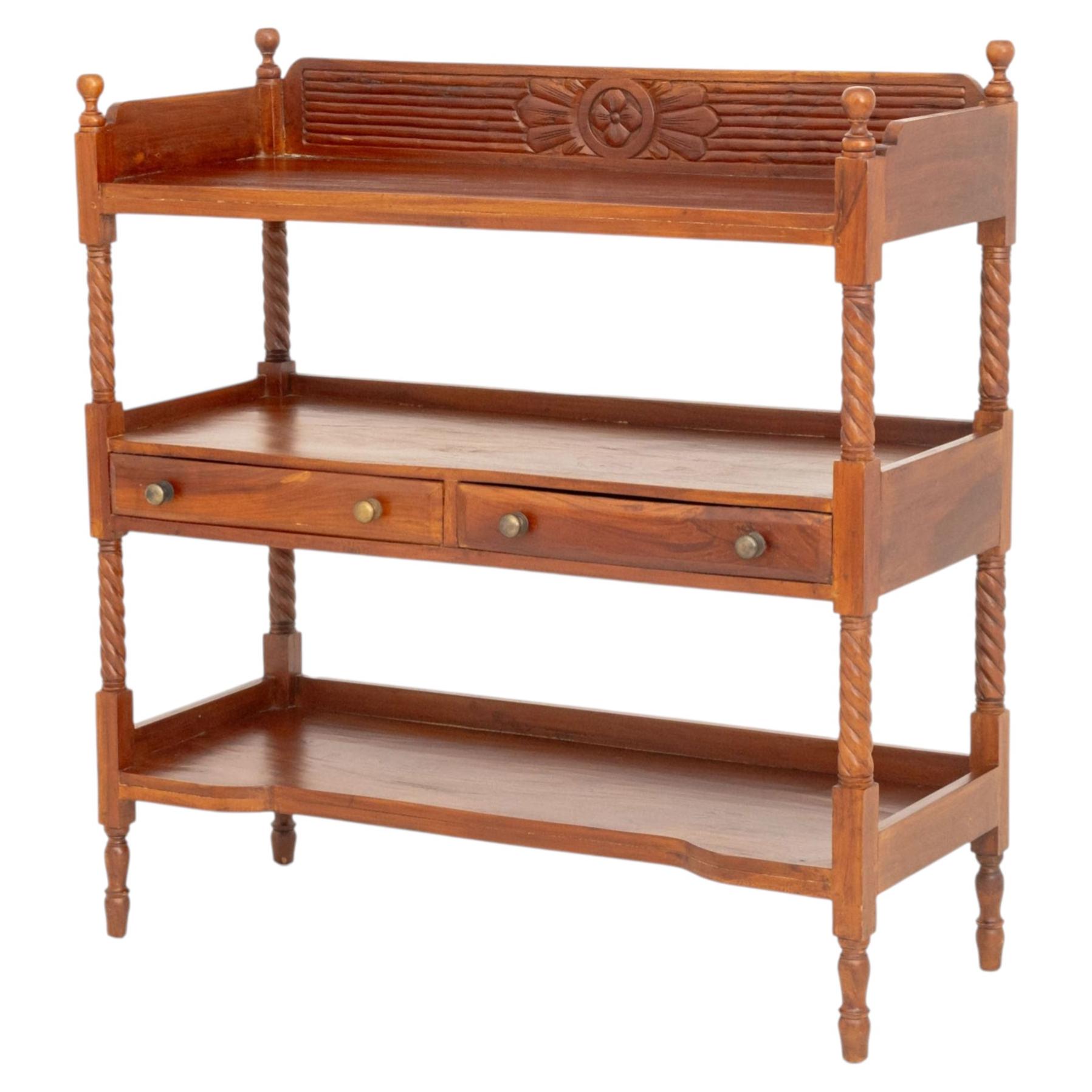 Victorian Mahogany Rectangular Dumb Waiter, Late 19th Century For Sale