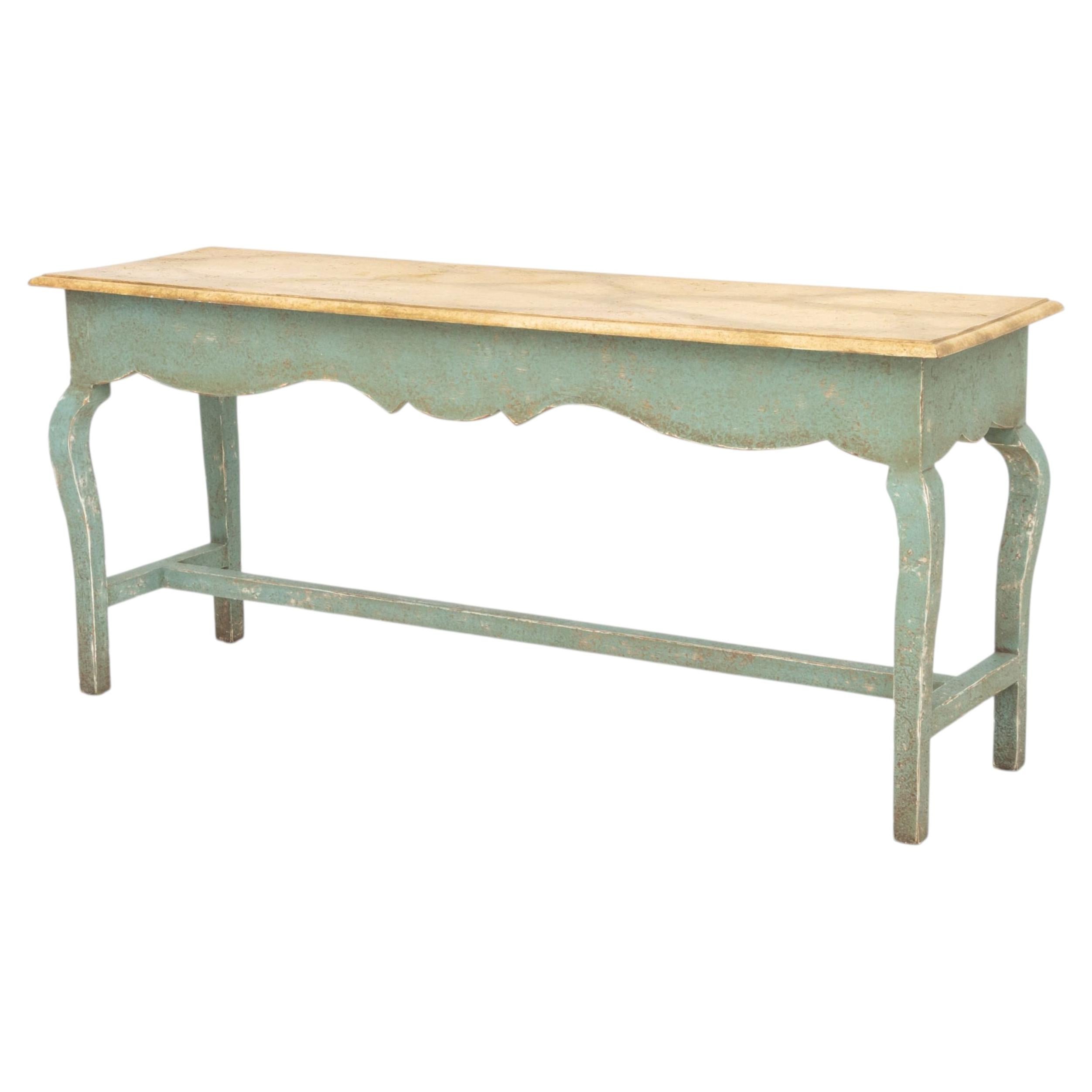 Niermann Weeks French Provincial Style Painted Wood Console Table