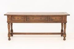 Italian Baroque Style Vintage Walnut Library Table