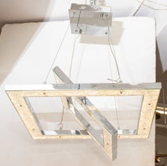 Modern Minimalist "Crushed Ice" Pendant Lamp with Glass Crystal Elements