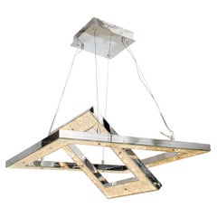 Modern Minimalist "Crushed Ice" Pendant Lamp with Glass Crystal Elements