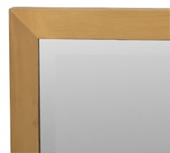 Minimalist Brushed Brass Framed Beveled Glass Mirror