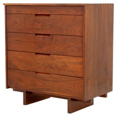 George Nakashima Walnut Chest of Five Drawers, 1964-5