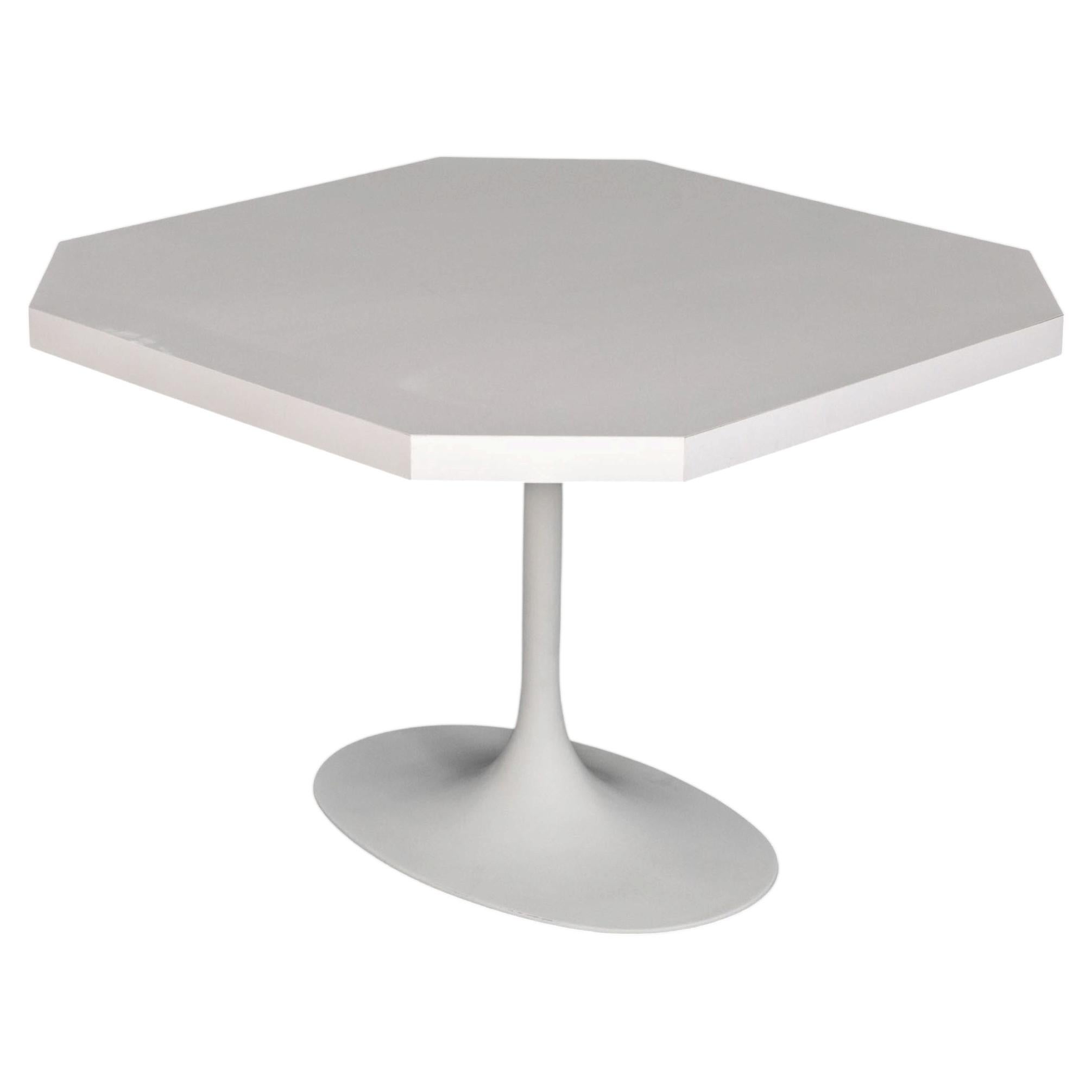 Eero Saarinen Style Modern White Tulip Center Table For Sale