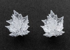 Paire d'appliques murales « Champs-Élysées » en cristal Lalique et chrome