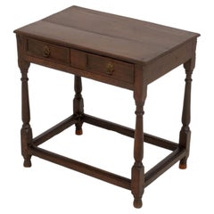 Baroque Style Oak Work Table With Single Frieze Drawer