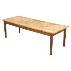 French Country House Style Rectangular Rustic Pine Work Table