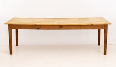 French Country House Style Rectangular Rustic Pine Work Table