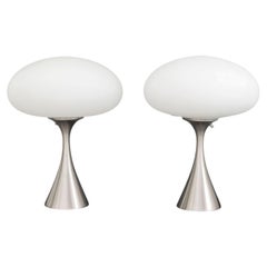 Pair of Laurel Mid-Century Modern Mushroom Table Lamps
