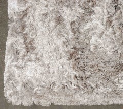 Limited Edition Contemporary Grey Shag Carpet, 11' 11" x 11' 11"