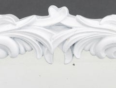 Serge Roche Style Scrolling White Painted Wall Mirror