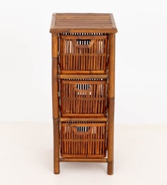 Aesthetic Movement Style Bamboo Chest of Drawers With Three Drawers