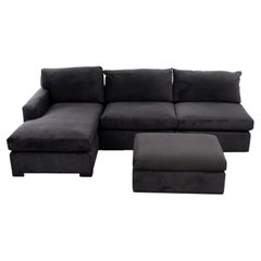 Modulares Sofa im amerikanischen Modern-Stil mit dunklem Samtbezug