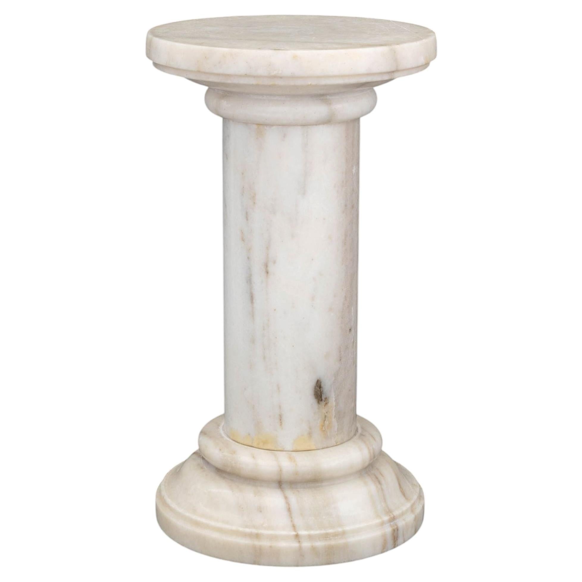 Neoclassical Style Diminutive Carved Quartz Doric Column
