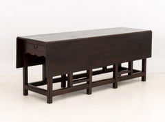 Georgian Mahogany Gate-Leg Dining Table With Drawers