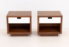 Pair of Contemporary Gus Design Group Oak Bedside Tables