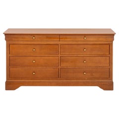 Louis Philippe Style Maple Chest of Drawers With Brass Pulls
