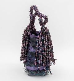 Laura Donefer "Amulet Basket" Contemporary Art Glass Sculpture
