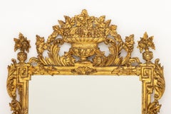 Rococo Style Greek Key Motif Giltwood Framed Mirror