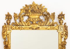 Rococo Style Greek Key Motif Giltwood Framed Mirror