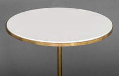 Paul McCobb for Directional Brass Tripod Table with Circular Glass Top