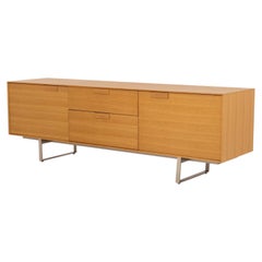 Blu Dot Series 11 White Oak Sideboard on Chrome Plated Base