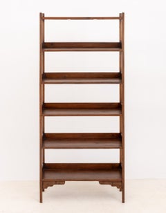 Vintage Chinese Elm Wood Five-Tier Etagere Shelving