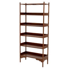 Vintage Chinese Elm Wood Five-Tier Etagere Shelving
