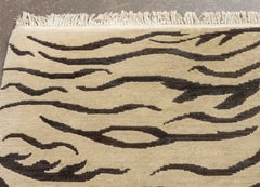 Tibetan Style Tiger Stripe Pattern Carpet, 9' x 6'