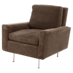 Mid-Century Modern Chenille Upholstered Easy Chair