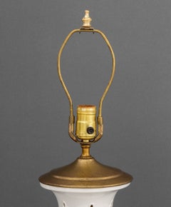 Chinese Blanc de Chine Pierced Porcelain Table Lamp