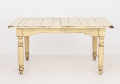 Provincial Distressed White Painted Pine Dining Table