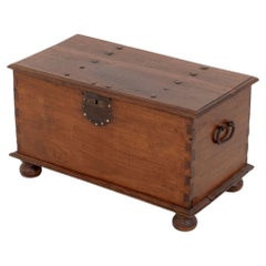 Antique Dutch East Indies Hardwood Chest, 18th Century