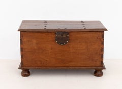 Antique Dutch East Indies Hardwood Chest, 18th Century