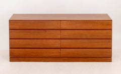 Arne Wahl Iversen Teak Long Dresser with Eight Drawers