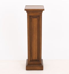 Vintage Neoclassical Style Carved Walnut Pedestal Stand