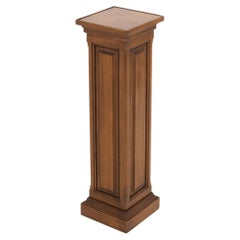 Vintage Neoclassical Style Carved Walnut Pedestal Stand