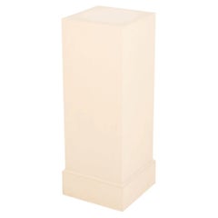 Modern Minimalist White Painted Wood Display Pedestal