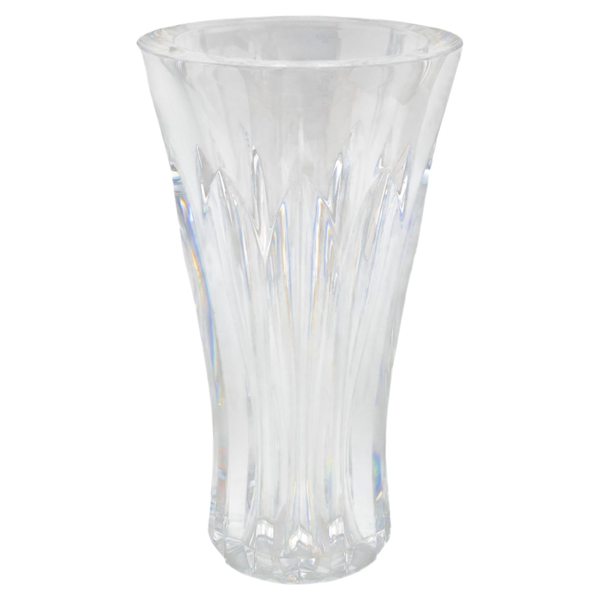 Pre-owned Baccarat Nicolas Triboulet  Crystal "brigitte" Vase, 1970s In Clear