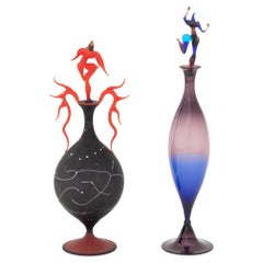 Collection of Two Murano Glass Figural Motif Perfume Bottles