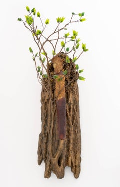 Thomas Scoon "Beekeeper" Mixed Media Wall-Mounted Studio Art Glass Sculpture