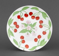 Richard Ginori Cherry Motif Porcelain Partial Dinner Service Set, 17 Pieces