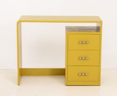Escritorio de madera pintado de amarillo mostaza «Modern Mustard» de Martin Feinman para Multiplex