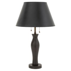 Lampe de table vintage en bronze patiné, style Giacometti