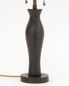 Lampe de table vintage en bronze patiné, style Giacometti