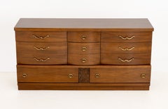 Mid-Century Modern Bassett Furniture Walnut Chest of Drawers