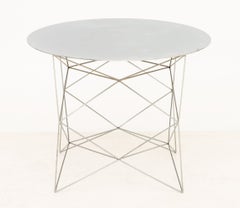 Modern Mirror Polished Stainless Steel Circular Side Table
